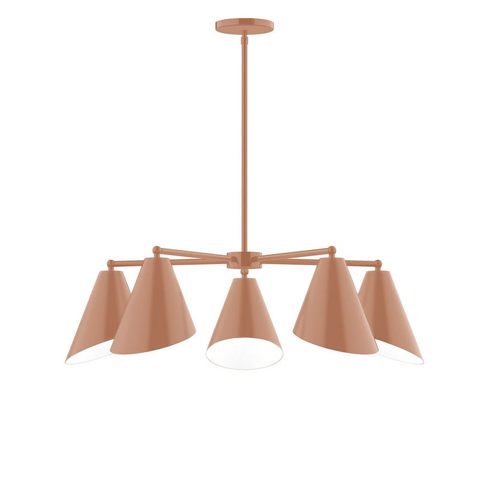 Jasmine 5-Light LED Chandelier in Terracotta