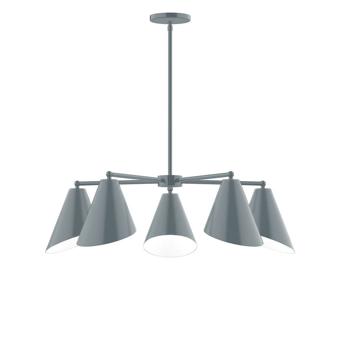 Jasmine 5-Light Chandelier in Slate Gray