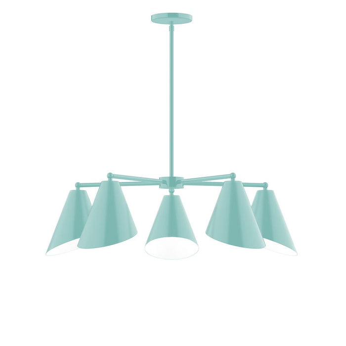 Jasmine 5-Light LED Chandelier in Sea Green