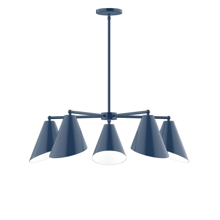 Jasmine 5-Light Chandelier in Navy