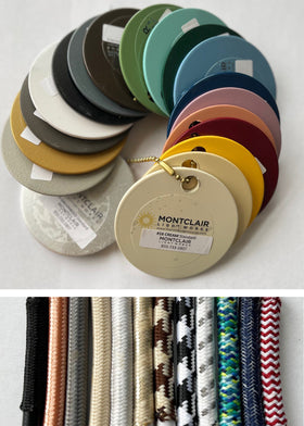 Help decide with our samples of our finishes and cords