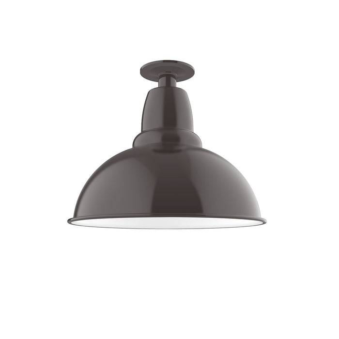 Cafe 14" LED Flush Mount Light in Architectural Bronze | Montclair Light Works