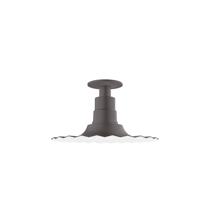 Radial 12" Flush Mount Light in Bronze Matte | Montclair Light Works