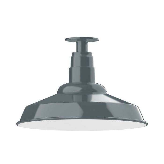 Warehouse 16" flush mount in Slate Gray
