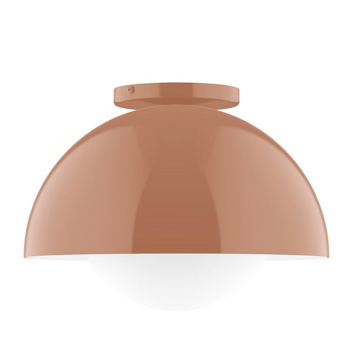 Arcade 12" Flush Mount with Glass Globe in Terracotta