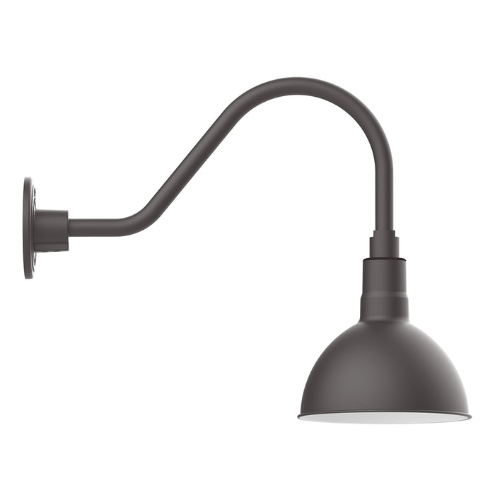 Deep Bowl 8" gooseneck wall light in Bronze Matte | Montclair Light Works