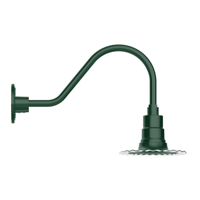 Radial 8" Gooseneck Wall Light in Forest Green