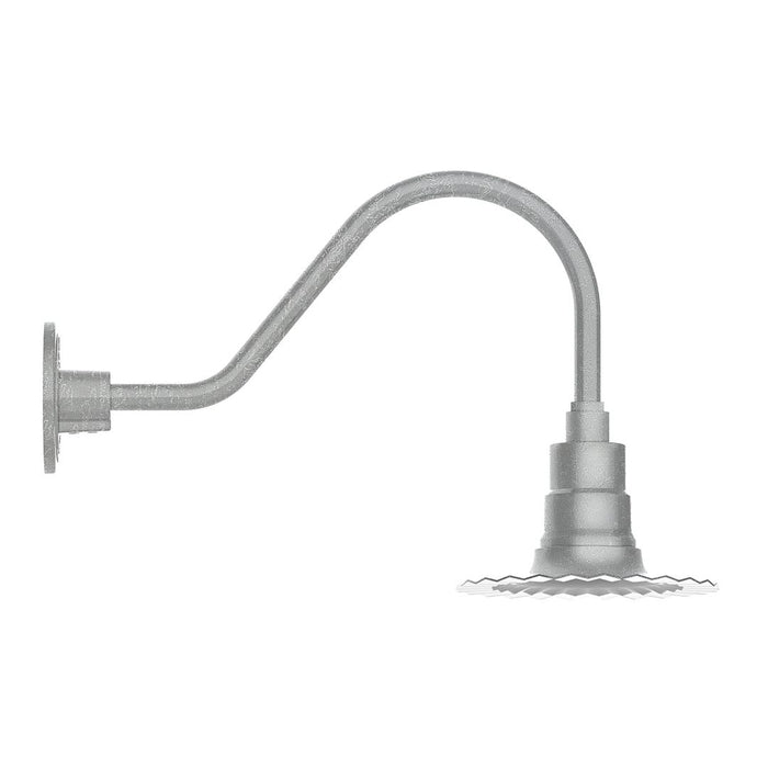 Radial 8" Gooseneck Wall Light in Painted Galvanized