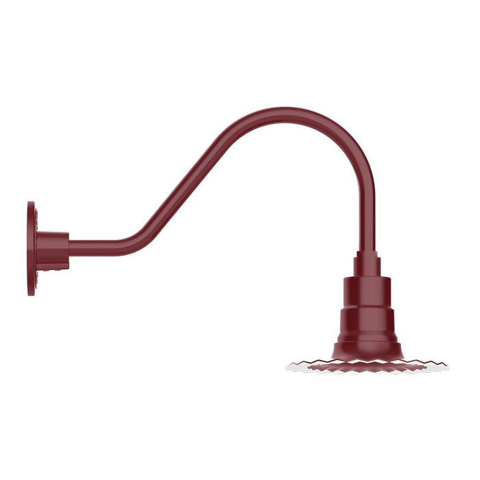 Radial 8" Gooseneck Wall Light in Barn Red