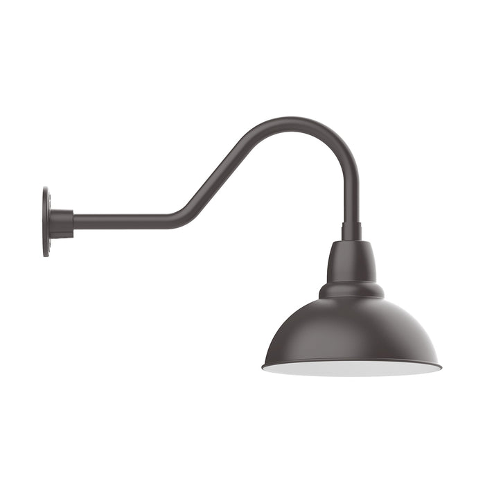 Cafe 12" gooseneck wall light in Bronze Matte | Montclair Light Works