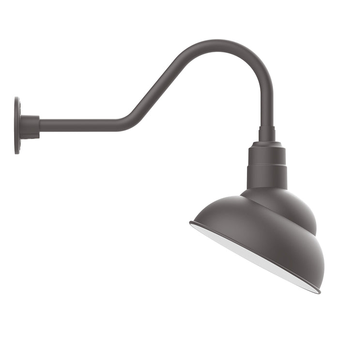 Emblem 12" gooseneck wall light in Bronze Matte | Montclair Light Works