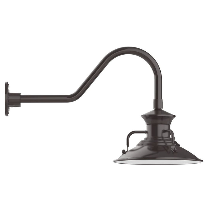 Homestead 12" Gooseneck Wall Light in Architectural Bronze