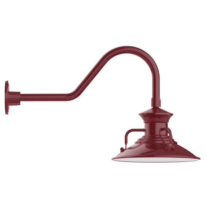 Homestead 12" Gooseneck Wall Light in Barn Red