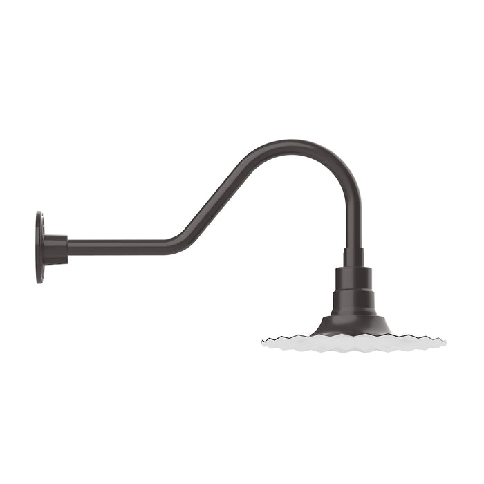 Radial 12" gooseneck wall light in Bronze Matte | Montclair Light Works
