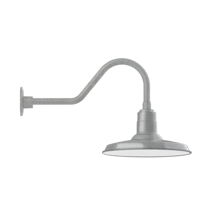 Warehouse 14" LED Gooseneck Wall Light in Painted Galvanized