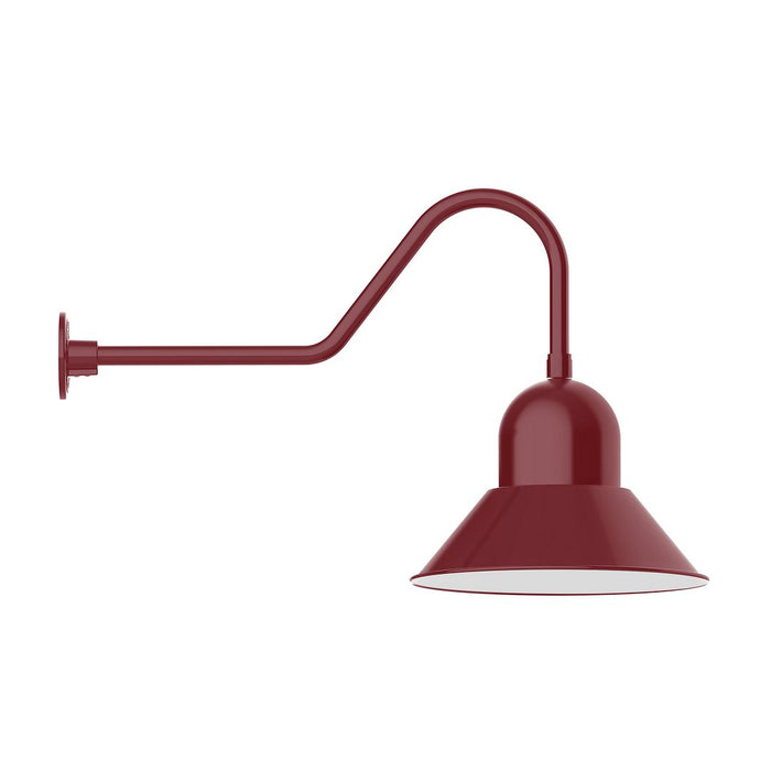 Prima 16" Gooseneck Wall Light in Barn Red