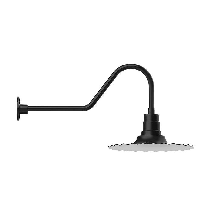 Radial 16" Gooseneck Wall Light in Black