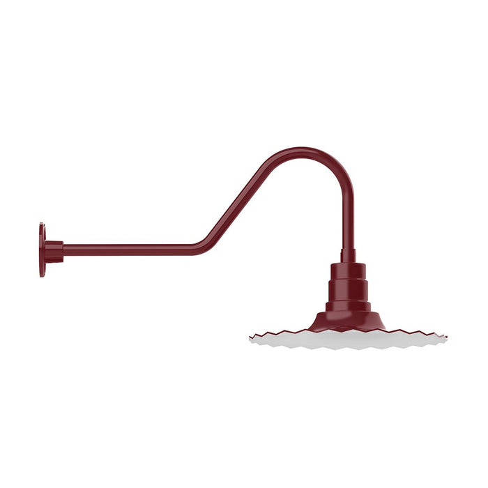 Radial 16" Gooseneck Wall Light in Barn Red