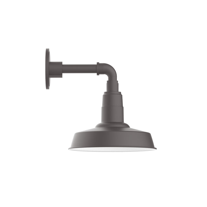 Warehouse 10 inch Straight Arm Wall Light in Bronze Matte | Montclair Light Works