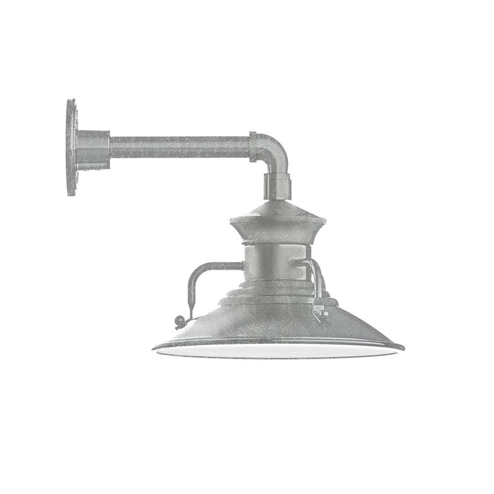 Homestead 12" Straight Arm wall light in Painted Galvanized