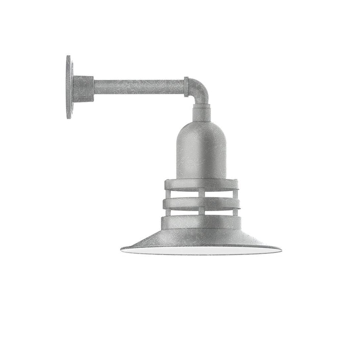 Atomic 12" Straight Arm wall light in Painted Galvanized