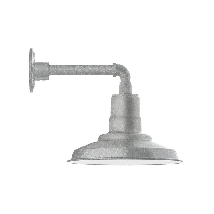 Warehouse 12" Straight Arm wall light in Painted Galvanized