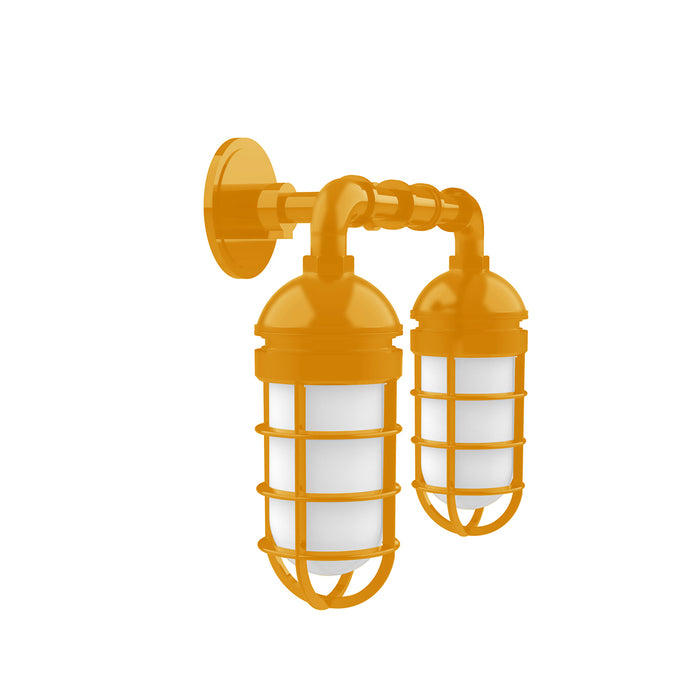 Vaportite 2-Light Straight Arm Wall Light in Bright Yellow | Montclair Light Works