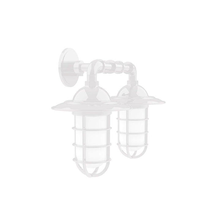 Vaportite 2-Light Straight Arm Wall Light in White