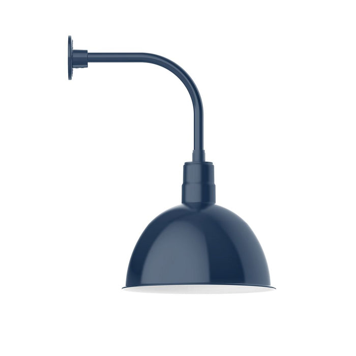 Deep Bowl 16" Curved Arm wall light in Navy