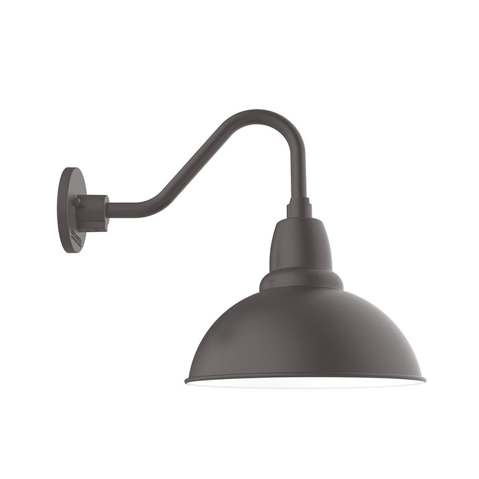 Cafe 12 inch Gooseneck Wall Light in Bronze Matte | Montclair Light Works