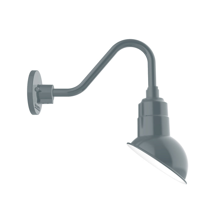 Emblem 7 inch gooseneck wall light in Slate Gray | Montclair Light Works