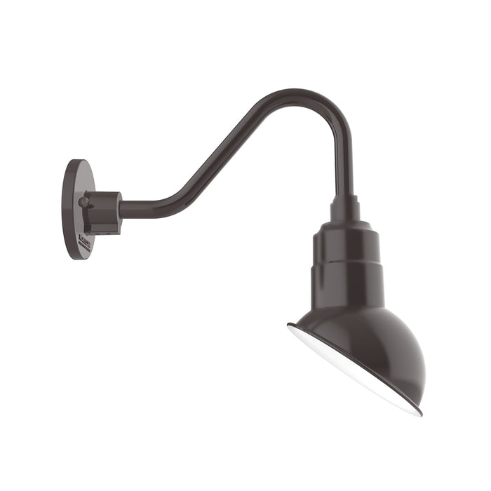 Emblem 7 inch LED Gooseneck Wall light in Architectural Bronze | Montclair Light Works