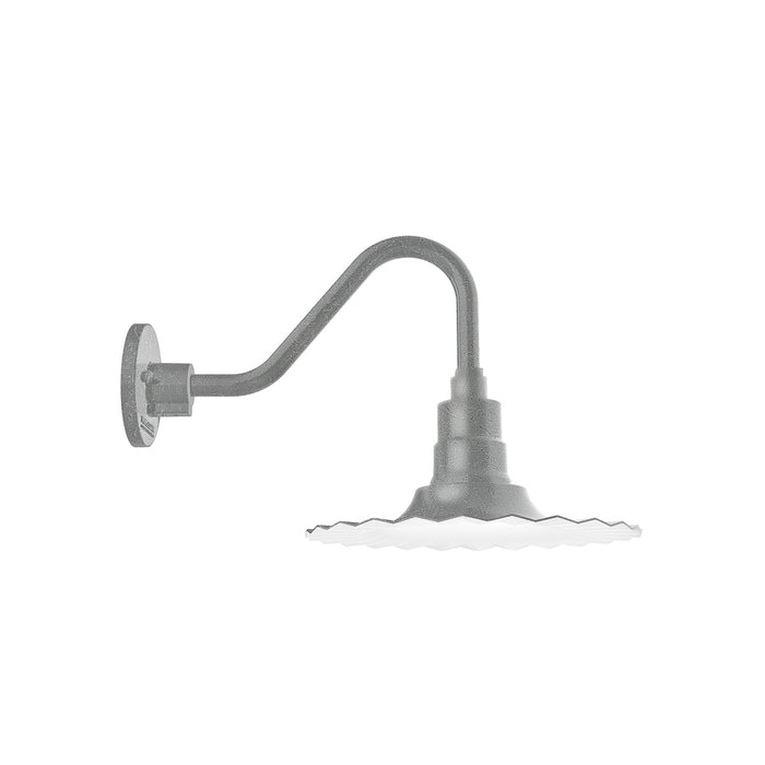 Radial 12 inch Gooseneck wall light in Painted Galvanized | Montclair Light Works