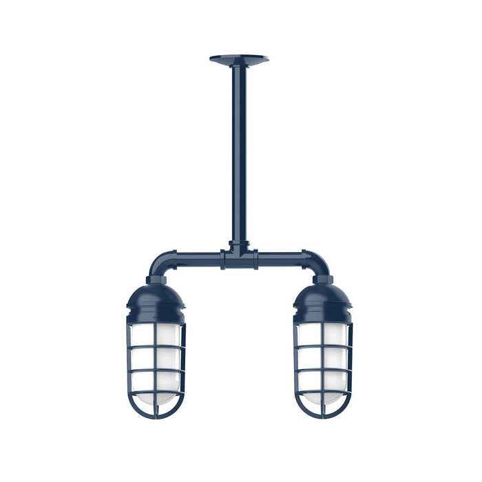 Vaportite 2-Light Stem Hung Pendant Light in Navy