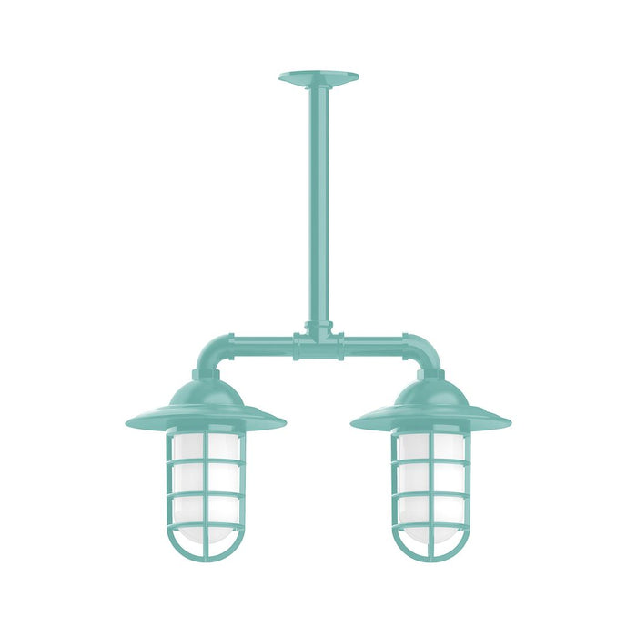 Vaportite 2-light Stem Hung Pendant Light in Sea Green