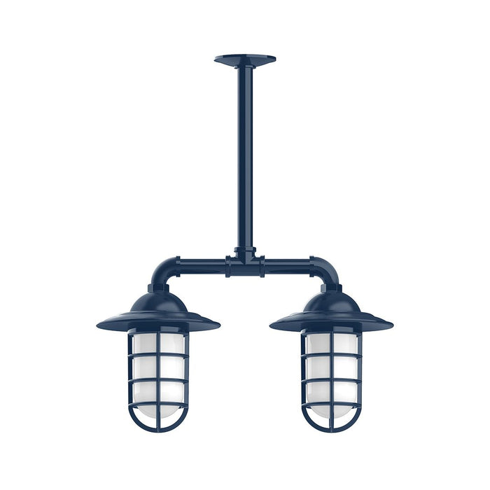 Vaportite 2-Light Stem Hung Pendant Light in Navy
