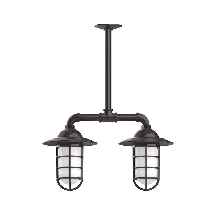 Vaportite 2-light Stem Hung Pendant Light in Architectural Bronze