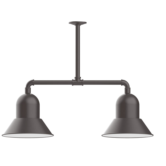 Prima 12" 2-light LED Stem Hung Pendant Light in Bronze Matte | Montclair Light Works