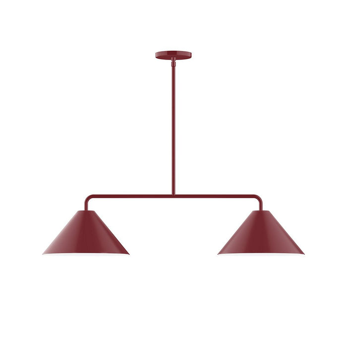 Pinnacle 2-Light Linear Pendant in Barn Red