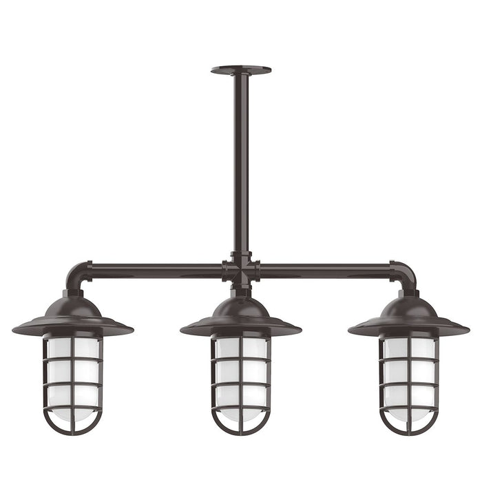 Vaportite 3-light Stem Hung Pendant Light in Architectural Bronze