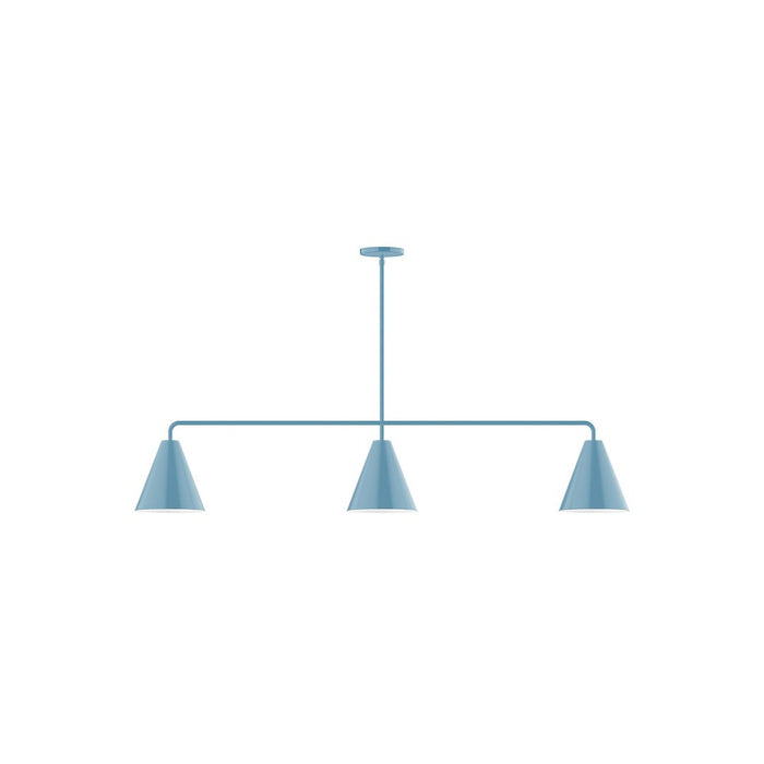 Jynx 3-Light Linear Pendant in Light Blue