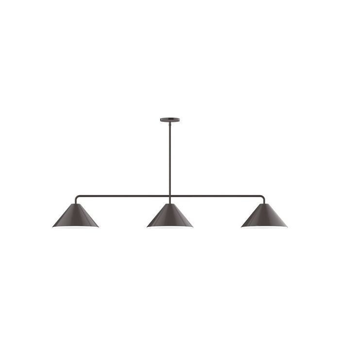 Pinnacle 3-Light Linear Pendant in Architectural Bronze