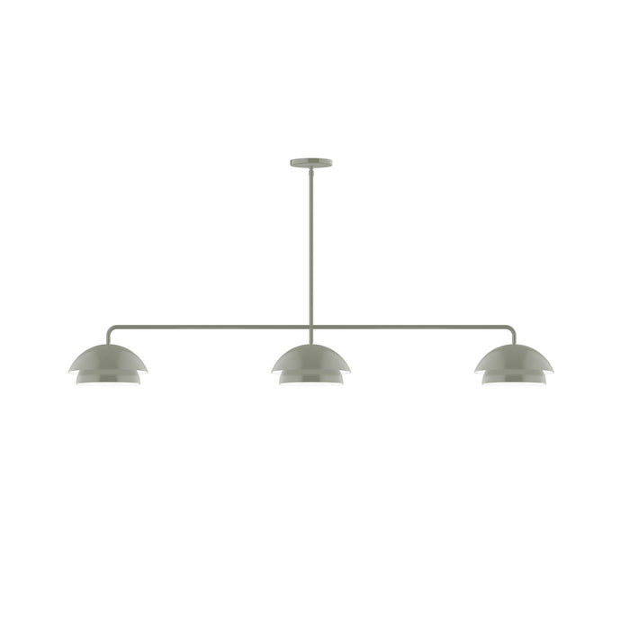 Nest 3-Light LED Linear Pendant in Moss Green | Montclair Light Works