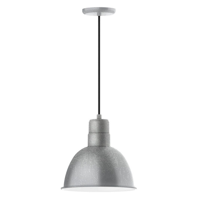 Deep Bowl 12" pendant in Painted Galvanized