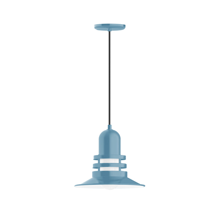 Atomic 12" pendant in Light Blue | Montclair Light Works