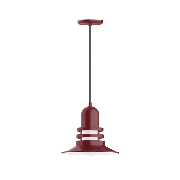Atomic 12" pendant in Barn Red