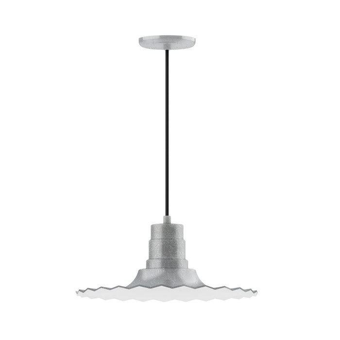 Radial 16" pendant in Painted Galvanized