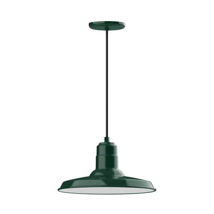 Warehouse 14" pendant in Forest Green | Montclair Light Works