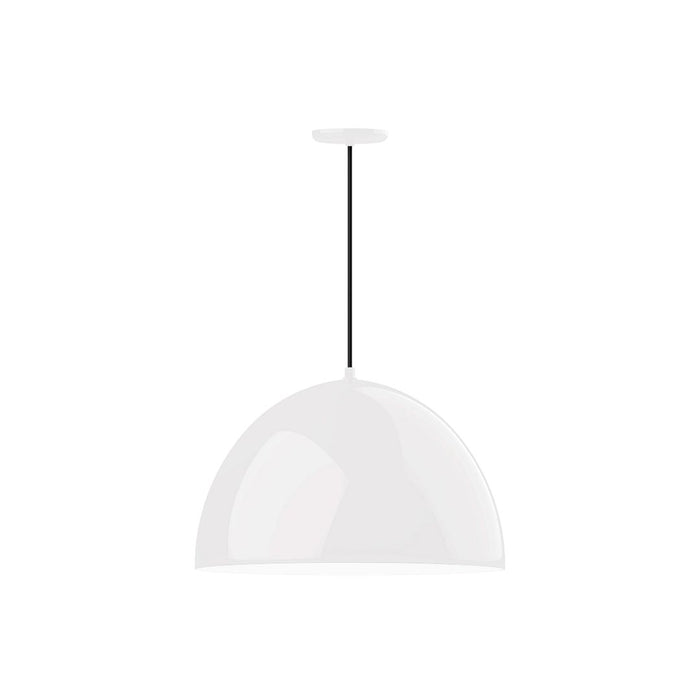 XL Choices Deep Dome 22" LED Pendant in White with White Interior