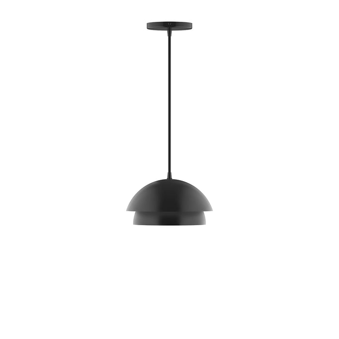 Nest 10" Pendant with Glass Globe in Black | Montclair Light Works